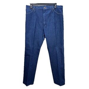 Wrangler Jeans Mens 36x34 Blue Denim Original Fit Cowboy Cut Dark Wash 13MWZPW